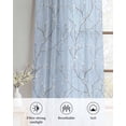 thumbnail image 6 of Blue Branches Sheer Curtains 39 Inch Length 2 Panels Set for Living Room/Bedroom, Vintage Art Farmhouse Kitchen Curtains with Grommet Semi-Sheer Curtains Drapes Voile Window Treatments 27.5"x39"x2, 6 of 7