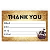 Koyal Wholesale Kids Fill in the Blank Thank You Cards - 20 Cards Including Envelopes Pirate Theme, For Party Guests