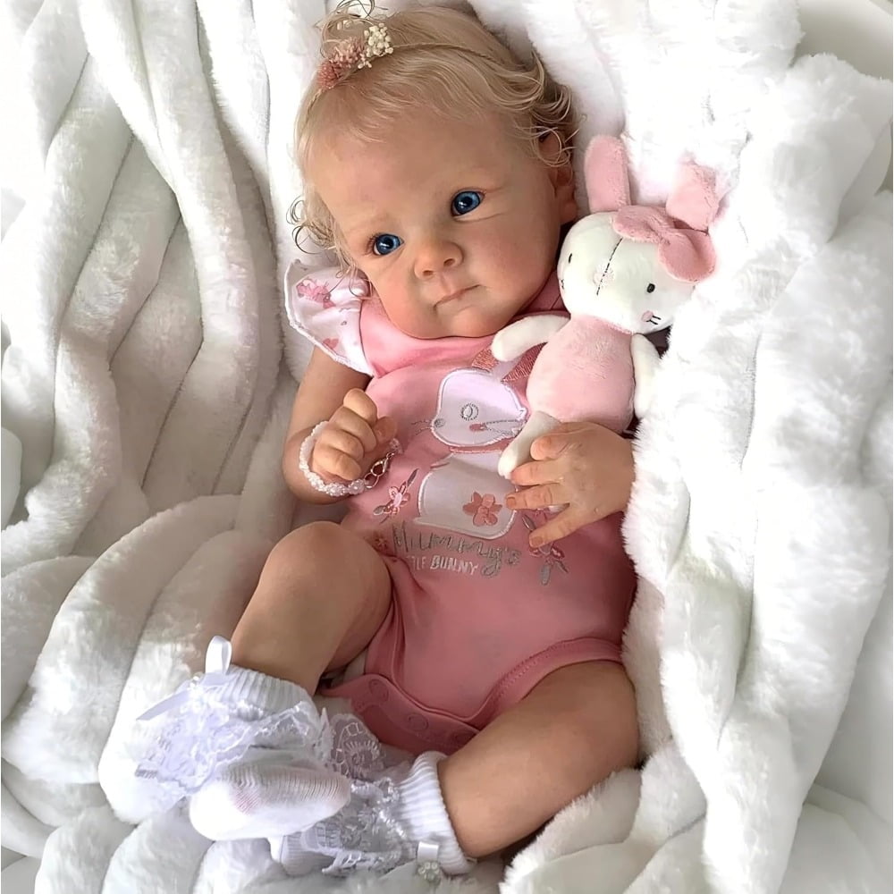 Reborn Baby Doll Girl 20inch 50cm  Baby Doll Realistic Newborn Doll Toy for Ages 3+ (Pink Outfit Sleeping Doll)