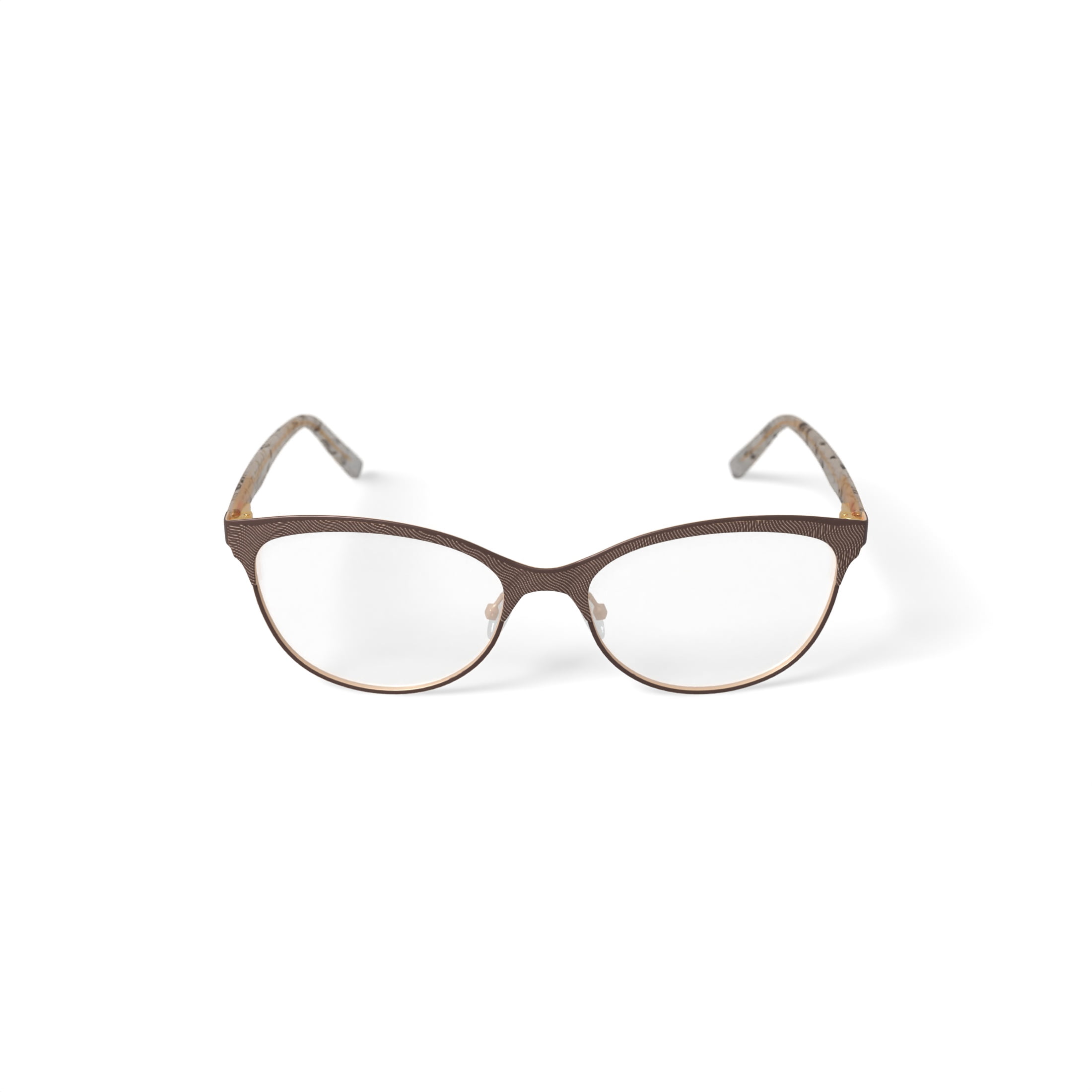 Walmart Women's MK10404 Browline Prescription Eyeglasses with Case, Beige