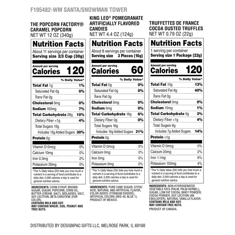 Santa/Snowman Tower with Variety Sweets, 3 Box Set (Color & Style