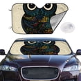 thumbnail image 3 of Lsque Owl with Mandala Car Windshield Sun Shade | Accordion Folding Style Auto Shade for Car Truck SUV Van | Blocks UV Rays Sun Visor Protector | Medium, 3 of 7