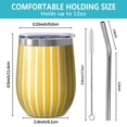 thumbnail image 5 of Modern 12oz Stainless Steel Insulated Wine Tumbler with Lid and Straw – Double Wall Vacuum Mug for Hot & Cold Drinks, 304 Steel Interior, Sweat-Free Design, 5 of 5