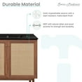 thumbnail image 4 of Classe 36 in. Brown Oak Bathroom Vanity With Black, 3-Hole Ceramic Sink Top, 4 of 12