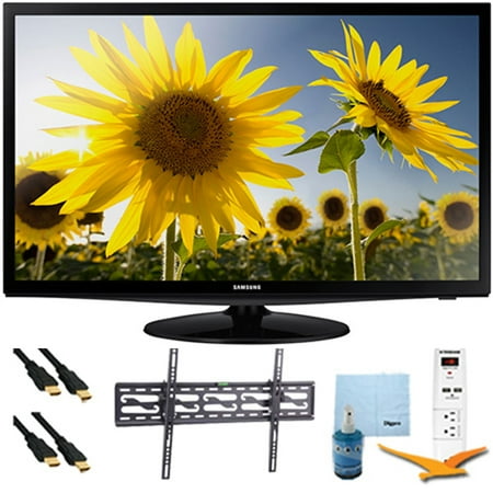 Samsung 28″ LED HD 720p TV Clear Motion Rate 120 Tilt-Mount & Hook-Up Bundle – UN28H4000. Bundle Includes TV, Tilting TV Mount, 3 Outlet Surge protector w/ 2 USB Ports, 2 -6 ft High Speed HDMI Cables, Samsung 28″ LED HD 720p TV Clear Motion Rate 120 Tilt-Mount & Hook-Up Bundle – UN28H4000. Bundle Includes TV, Tilting TV Mount, 3 Outlet Surge protector w/ 2 USB Ports, 2 -6 ft High Speed HDMI Cables,