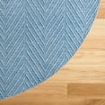 thumbnail image 4 of TOWN & COUNTRY BASICS Pax Herringbone Textured Solid Everwash® Washable Area Rug, Low Pile, Non-Slip Backing, Easy Clean Pet & Family Friendly Rug, Blue, 5' Round, 4 of 15