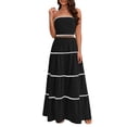 thumbnail image 2 of YueHuiYing Women 2026 Summer Elegant Strapless Maxi Dress Tube Top Dress A Line Flowy Long Wedding Party Cocktail Dresses, 2 of 8