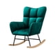 thumbnail image 2 of Mecedora,Mecedora tapizada moderna Sillón confort,Lazy Chair Sillón elegante para sala de estar,Sillón mecedor con reposabrazos,Sillón de espacio pequeño Balcón Silla de uso Verde oscuro, 2 of 8