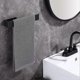 thumbnail image 3 of Self-adhesive stainless steel towel rack for bathroom and kitchen - 28/cm - Black - 3M self-adhesive and drilled, 3 of 5