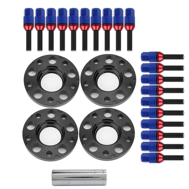 Kit d'Entretoises de Roue en Aluminium 6061-T6 Haute Résistance pour Modification de Voiture pour 1 3 5 6 7 Seri E82 E30 E36 E60 Noir, Rouge, Bleu