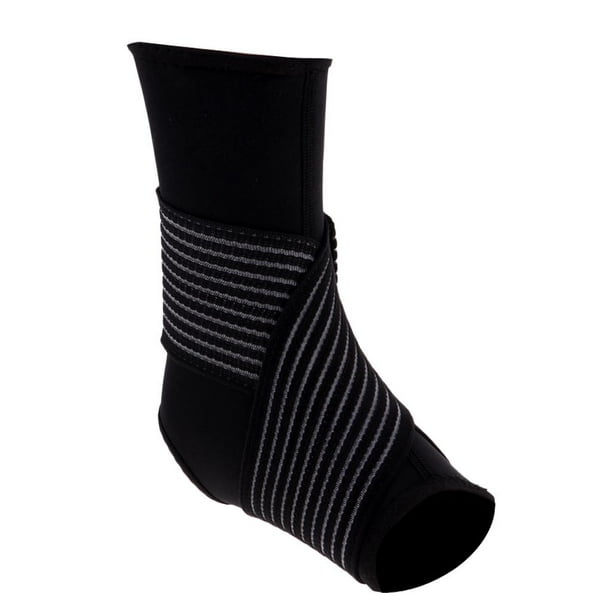 1 pieza de tobillera, funda de compresión estabilizadora de tobillo Black-XL