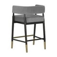 thumbnail image 4 of Home Square Callem 27.5" Fabric Counter Stool in Antonio Charcoal - Set of 3, 4 of 5