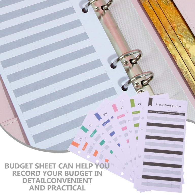 24 Sheets of French Budget Cards Business Budget Planner Multi-Function  Expense Planner 