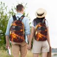 thumbnail image 4 of Balery Western Fire Cowboy Mochila Clásica Impresa Básica para Viaje, Mochila Escolar Resistente al Agua, Mochila de Lona con Correas Ajustables-Small, 4 of 5