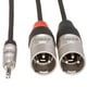 thumbnail image 2 of Cable de conexión estéreo Hosa HMX-006Y Pro de 3,5 mm TRS macho a doble XLR macho de 1,8 m, 2 of 4