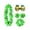 Green, variant on Hawaiian Garland Artificial Flowers Fabric Neck Loop for Luau Party Costumes (Orange)