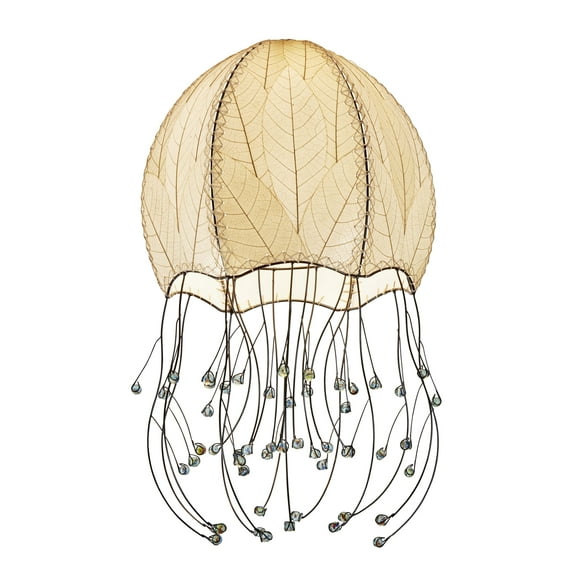 Eangee Home Design Jellyfish Pendant, Shade Made Of Cocoa Leaves, 15x15x35 Inches