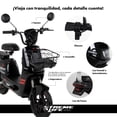 thumbnail image 4 of Bicicleta Eléctrica Motobici 350W 0-33 km/h 50km Con Canastilla Xtreme Life negro Xtreme Life DPMOEL010000, 4 of 8