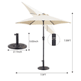thumbnail image 2 of Autlaycil 7.5 ft Beige Patio Umbrella and Decorated Base, with Push Button Tilt and Crank for Beach, Pool, Outdoor, 2 of 6