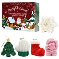 thumbnail image 1 of Juego de 5 velas perfumadas para decorar el hogar con diseño de ambiente festivo de velas navideñas, 1 of 6