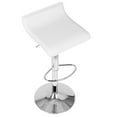 thumbnail image 6 of Set of 2 White Leather Metal Indoor Comfortable Bar Stools 34", 6 of 7