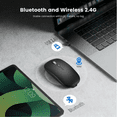 thumbnail image 7 of Verdevida  Wireless Bluetooth Rechargeable Mouse with LED lights, Dual Mode BT 5.1 & 2.4G with Nano Receiver, Portable Mouse for Laptop,Macbook,iPad, 7 of 7