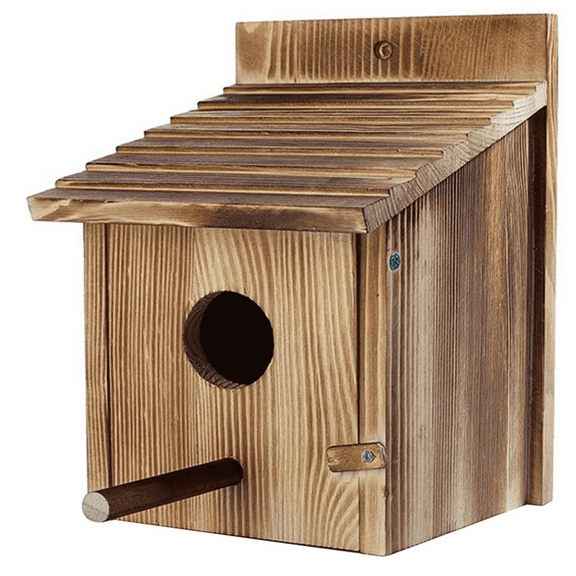 Outdoor Bird House, Wooden Nest, Hanging or Wall Mounted House