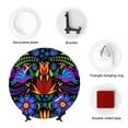 thumbnail image 4 of Kdxio Colorful Floral Bone China Decorative Plate Ceramic Decorative Plate for Home Office Wall Stand Decorative Plates for Home Bedroom-7in, 4 of 6