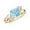 Aquamarine, variant on Three Stone Moissanite Engagement Rings for Women 925 Sterling Silver Twisted Solitaire Diamond Ring White Gold Infinity Wedding Anniversary Ring Size 6