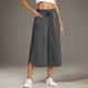 thumbnail image 2 of Pantalones capri deportivos casuales de color liso con cordón para mujer, cintura elástica, para verano, 2 of 6