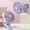 Purple, variant on Kraoden Clip Fan, Rechargeable Battery Powered Fan, Portable Small Fan, 3 Speed Quiet Fan for Camping, Home, Office, Adjustable Angle, USB Charging