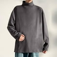 thumbnail image 2 of Jeadar Men's Solid Turtleneck Long Sleeve Base Layer Top, Loose Fit Soft Thermal Casual Undershirt for Autumn Winter Daily Layering, 2 of 6