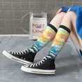 thumbnail image 3 of Lsque Colorful Whimsical Earth Printed Crew Socks Men's Women's LightWeight Thin Casual Calf Socks ,Knee High Socks,Cotton Socks, 3 of 9