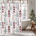 thumbnail image 1 of Christmas Shower Curtain Xmas Tree Shower Curtain Winter Snowflake Pattern Shower Curtain for Bathroom Decor Washable Durable Fabric Bathroom Curtains 72x72 in, 1 of 6