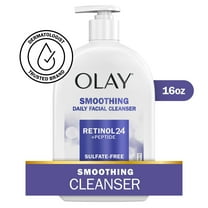 Olay Retinol 24   Peptide Face Wash, Smoothing, Sulfate-Free, For All Skin Types, 16 oz