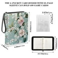 thumbnail image 3 of Game Card Storage Bag Collectible Trading Card Albums The 4-Pocket Card Binder With 50-Page Sleeve Can Hold 400 Game Cards Colorful Flower, 3 of 6
