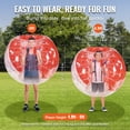 thumbnail image 4 of KFFKFF Blow-up Bumper Sphere Single Pack, 5FT/1.5M Body Size, Suitable for Teens & Adults, 0.8mm PVC Thickness, Human-Sized Hamster Bubble Balls for Outdoor Group Fun, 4 of 9