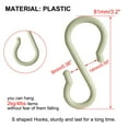 thumbnail image 2 of 24 Pack S Shape Hooks Plastic Hangers Bedroom Kitchen Closet for Pots and Pans Cups Coat Hanging Light Green, 2 of 7