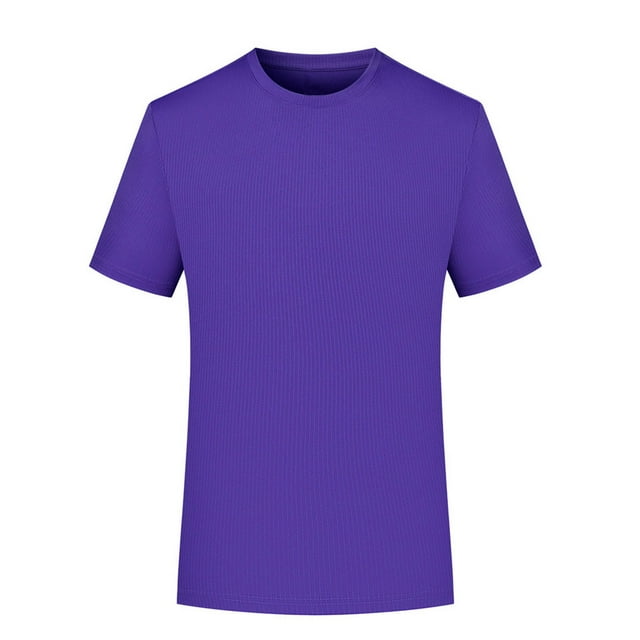 Plebaso Workout Shirts for Men Quick Dry Stretch Athletic T-Shirts Casual Short Sleeve Solid Color Tee