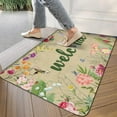 thumbnail image 5 of Floral Decor Door Mat Welcome Flowers Doormat Non Slip Colorful Farmhouse Entrance Reusable Home for Spring Decoration Front Door Mats Indoor Outdoor Rug 17" x 30", 5 of 6