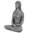 thumbnail image 3 of Estatua de Pose de Yoga, estatuilla de meditación rústica Simple de resina sintética para decoración del hogar, adorno, estudios de Yoga, regalo, gris, 3 of 5