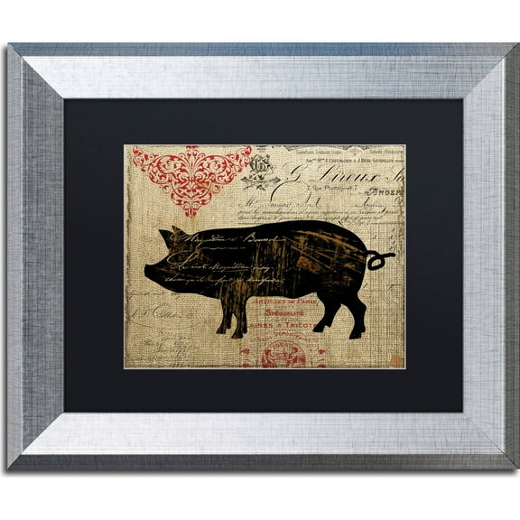 Trademark Fine Art "Paris Farms II" Canvas Art by Color Bakery, Black Matte, Silver Frame