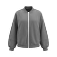 thumbnail image 6 of ClodeEU Women's Corduroy Long Sleeve Zip Up Jacket ,Casual Loose Outerwear with Pocket ,Women's Plus XL, 6 of 6