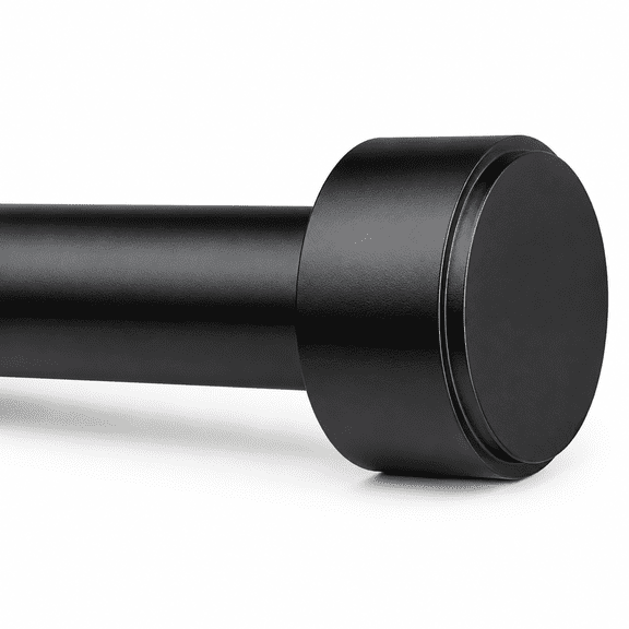 Curtain Rods For Windows 32-60 Inch 1 Adjustable Black Rod Set With Brackets Easytall