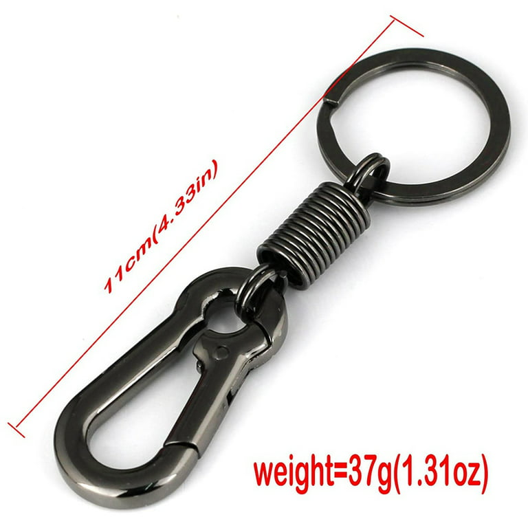 Budgetkeychains-445-BK22394 300 Qty 8mm Custom Carabiner Keychain with Split Ring - Silver