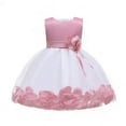 thumbnail image 1 of Robes de Cérémonie pour Tout-Petits et Bébés de 0 à 2 Ans, Robes de Baptême, Robe Rose, Violette, Bleue et Jaune pour Bébés Filles, Baptême, 1 of 7