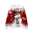 thumbnail image 3 of Kiijoy Tween Girls Snowman Hoodie Christmas Cozy Loose Hooded Sweatshirt Pullover Top, 3 of 6