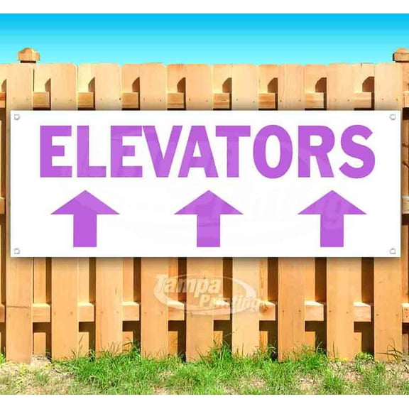 Elevators 13 oz Vinyl Banner With Metal Grommets
