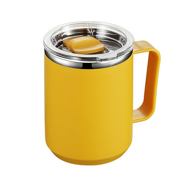450 Ml Acero Inoxidable Aislada Con Asa Y Tapa (naranja)