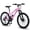 Pink, variant on Harmie Mountain Bike [Ergonomic yet Durable Steel Frame] [Powerful Dual Disc Brake] Adult Riders Mountain Bicycle White Front Suspension 24 Inch Disc Brakes Steel Frame 21 Speed